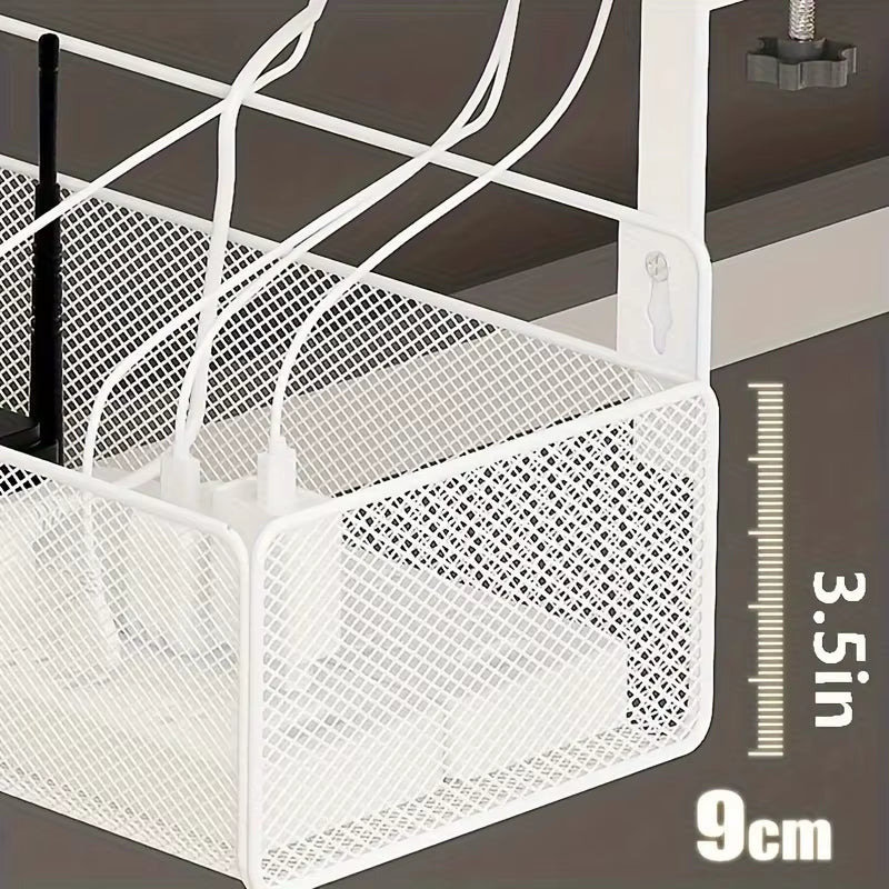 Under Table Storage Rack Able Management Tray No Drill Desk Wire Organizer Home Office Desk Management Rack Home Organizer