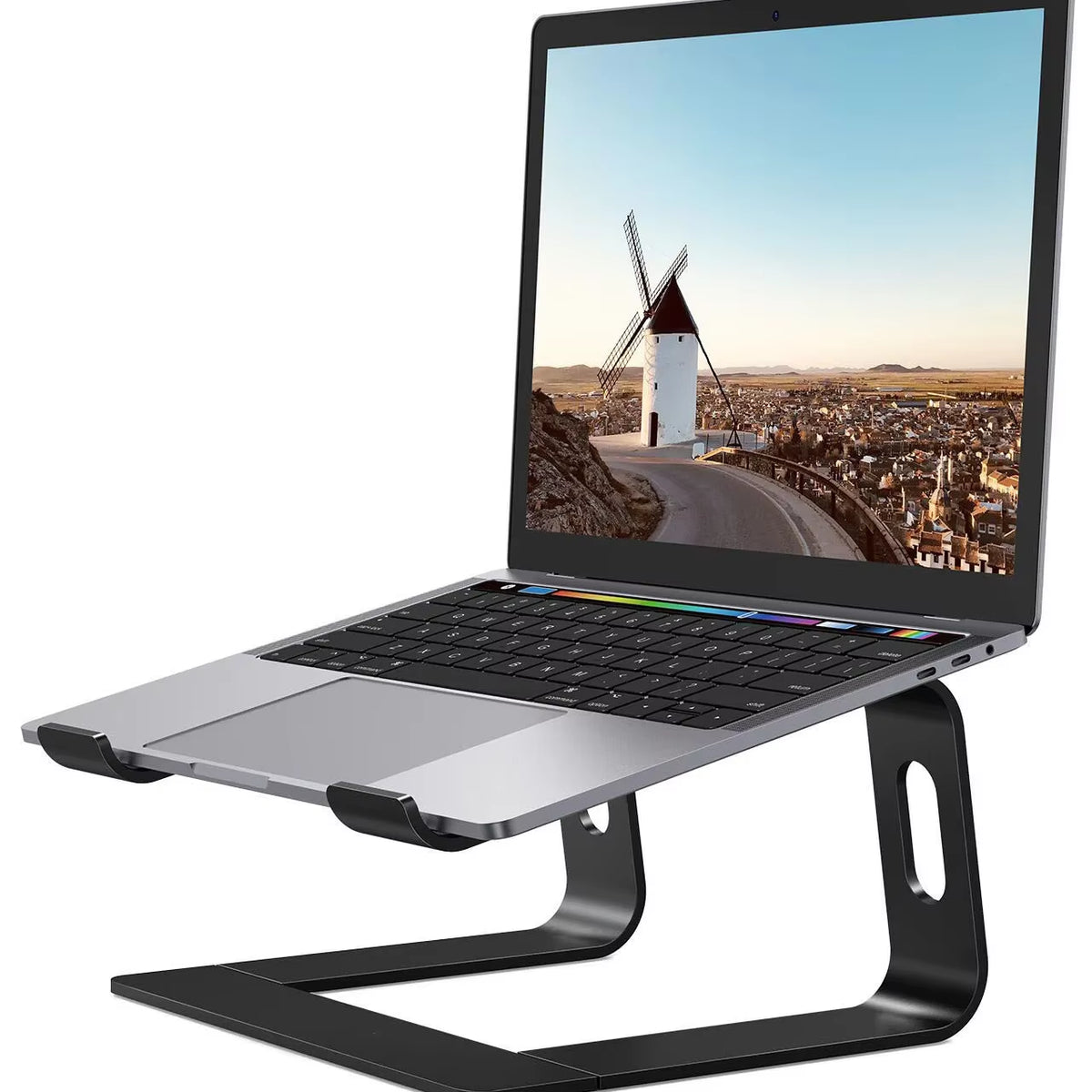 Vertical Laptop Stand Ergonomic Aluminum Laptop Computer Stand Laptop Riser Notebook Holder Stand Macbook Pro Support