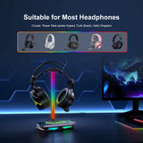 Z12 RGB Headphones Stand Holder with Wireless Charger Base Desk Gaming Headset Holder Non-Slip Rubber Base